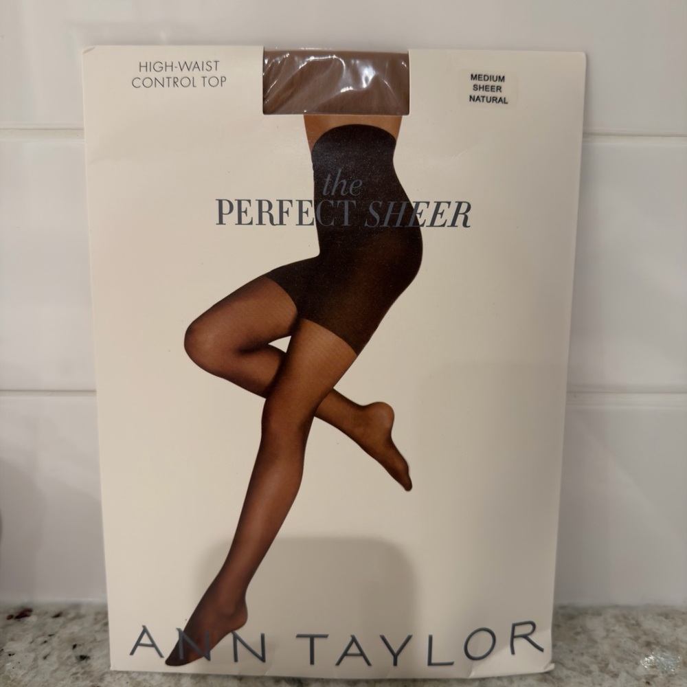 Ann Taylor Perfect Sheer High-Waist Tights in Natural‎